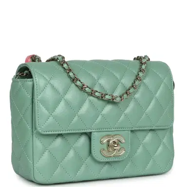 Chanel Chanel Candy Heart Mini Flap Bag Turquoise Lambskin Enamel and Light Gold Hardware | Thumbnail 2 Chanel Chanel Candy Heart Mini Flap Bag Turquoise Lambskin Enamel and Light Gold Hardware | Thumbnail 2