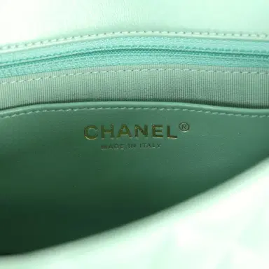 Chanel Chanel Candy Heart Mini Flap Bag Turquoise Lambskin Enamel and Light Gold Hardware | Thumbnail 12 Chanel Chanel Candy Heart Mini Flap Bag Turquoise Lambskin Enamel and Light Gold Hardware | Thumbnail 12