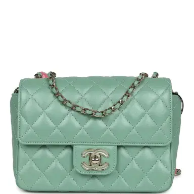Chanel Chanel Candy Heart Mini Flap Bag Turquoise Lambskin Enamel and Light Gold Hardware | Thumbnail 1 Chanel Chanel Candy Heart Mini Flap Bag Turquoise Lambskin Enamel and Light Gold Hardware | Thumbnail 1