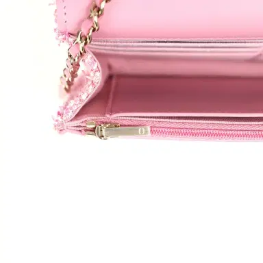 Chanel Chanel Classic Wallet On Chain Pink Multicolored Tweed Gold Hardware | Thumbnail 11