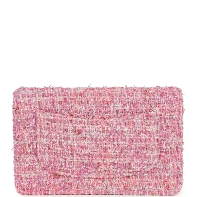 Chanel Chanel Classic Wallet On Chain Pink Multicolored Tweed Gold Hardware | Thumbnail 5