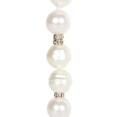 Chanel Chanel Gold CC Faux Large Pearl Crystal Necklace | Thumbnail 4