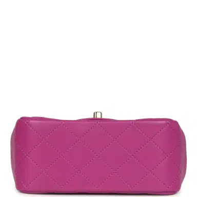 Chanel Chanel Mini Square Flap Bag Purple Lambskin Gold Hardware | Thumbnail 6 Chanel Chanel Mini Square Flap Bag Purple Lambskin Gold Hardware | Thumbnail 6