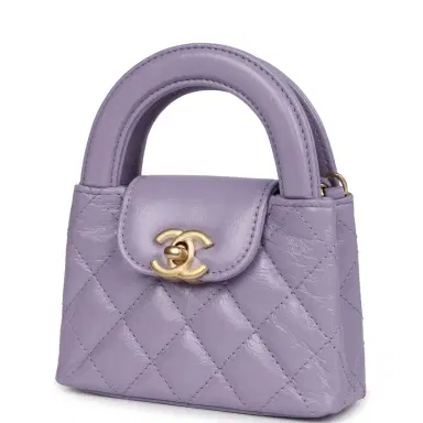 Chanel Chanel Nano Kelly Shopper Light Purple Shiny Aged Calfskin Brushed Gold Hardware | Thumbnail 5 Chanel Chanel Nano Kelly Shopper Light Purple Shiny Aged Calfskin Brushed Gold Hardware | Thumbnail 5