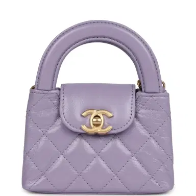 Chanel Chanel Nano Kelly Shopper Light Purple Shiny Aged Calfskin Brushed Gold Hardware | Thumbnail 1 Chanel Chanel Nano Kelly Shopper Light Purple Shiny Aged Calfskin Brushed Gold Hardware | Thumbnail 1