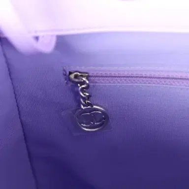 Chanel Chanel Small Deauville Shopping Tote Pink and Purple Ombre Calfskin Silver Hardware | Thumbnail 10 Chanel Chanel Small Deauville Shopping Tote Pink and Purple Ombre Calfskin Silver Hardware | Thumbnail 10