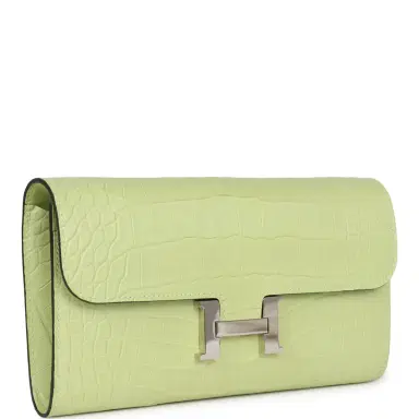 HERMÈS Hermes Constance Wallet To Go Jaune Bourgeon Matte Alligator Palladium Hardware | Thumbnail 2 HERMÈS Hermes Constance Wallet To Go Jaune Bourgeon Matte Alligator Palladium Hardware | Thumbnail 2