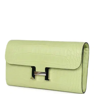 HERMÈS Hermes Constance Wallet To Go Jaune Bourgeon Matte Alligator Palladium Hardware | Thumbnail 5 HERMÈS Hermes Constance Wallet To Go Jaune Bourgeon Matte Alligator Palladium Hardware | Thumbnail 5