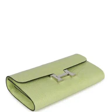 HERMÈS Hermes Constance Wallet To Go Jaune Bourgeon Matte Alligator Palladium Hardware | Thumbnail 6 HERMÈS Hermes Constance Wallet To Go Jaune Bourgeon Matte Alligator Palladium Hardware | Thumbnail 6