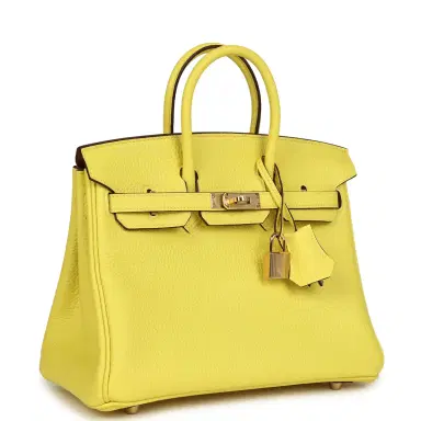 HERMÈS Hermes Special Order (HSS) Birkin 25 Limoncello Verso Togo Rose Gold Hardware | Thumbnail 2 HERMÈS Hermes Special Order (HSS) Birkin 25 Limoncello Verso Togo Rose Gold Hardware | Thumbnail 2