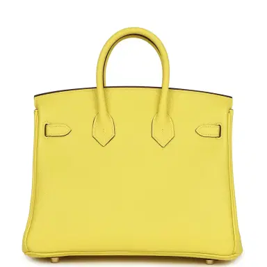 HERMÈS Hermes Special Order (HSS) Birkin 25 Limoncello Verso Togo Rose Gold Hardware | Thumbnail 4 HERMÈS Hermes Special Order (HSS) Birkin 25 Limoncello Verso Togo Rose Gold Hardware | Thumbnail 4