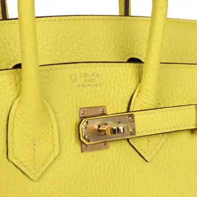 HERMÈS Hermes Special Order (HSS) Birkin 25 Limoncello Verso Togo Rose Gold Hardware | Thumbnail 7 HERMÈS Hermes Special Order (HSS) Birkin 25 Limoncello Verso Togo Rose Gold Hardware | Thumbnail 7