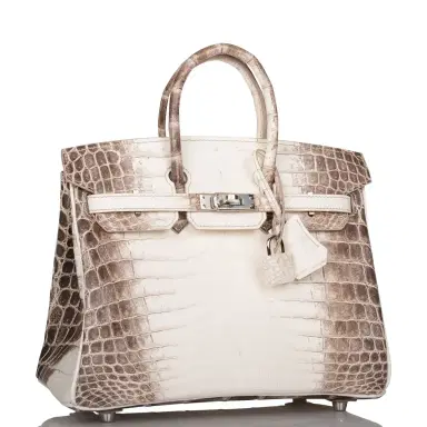 HERMÈS Hermes White Matte Niloticus Himalaya Crocodile Birkin 25cm | Thumbnail 2
