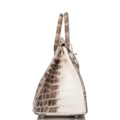 HERMÈS Hermes White Matte Niloticus Himalaya Crocodile Birkin 25cm | Thumbnail 3