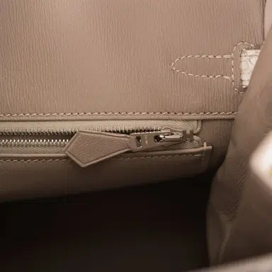 HERMÈS Hermes White Matte Niloticus Himalaya Crocodile Birkin 25cm | Thumbnail 9