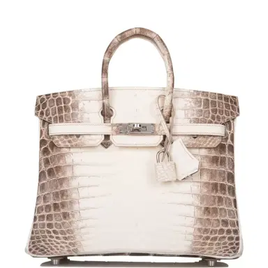 HERMÈS Hermes White Matte Niloticus Himalaya Crocodile Birkin 25cm | Thumbnail 1