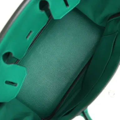 HERMÈS Pre-Owned Hermes Birkin 30 Vert Vertigo Clemence Palladium Hardware | Thumbnail 8 HERMÈS Pre-Owned Hermes Birkin 30 Vert Vertigo Clemence Palladium Hardware | Thumbnail 8