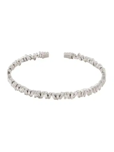 Suzanne Kalan 18-karat White Gold Diamond Cuff | Thumbnail 1