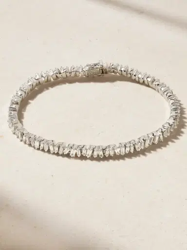 Suzanne Kalan 18-karat White Gold Diamond Tennis Bracelet | Thumbnail 1 Suzanne Kalan 18-karat White Gold Diamond Tennis Bracelet | Thumbnail 1