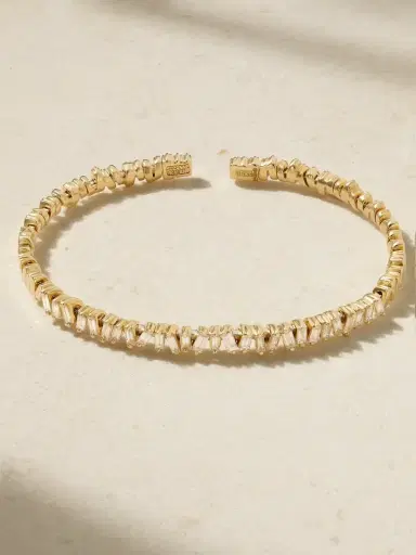 Suzanne Kalan 18-karat Gold Diamond Cuff | Thumbnail 1 Suzanne Kalan 18-karat Gold Diamond Cuff | Thumbnail 1