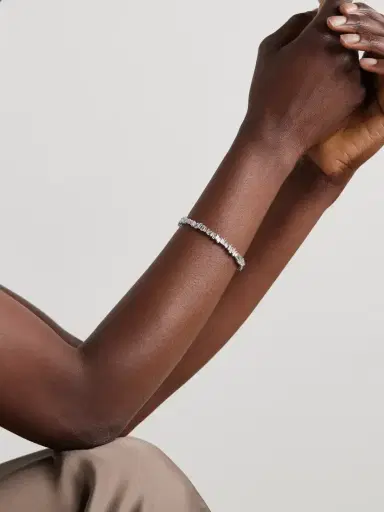 Suzanne Kalan 18-karat White Gold Diamond Tennis Bracelet | Thumbnail 2
