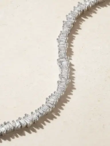 Suzanne Kalan 18-karat White Gold Diamond Tennis Bracelet | Thumbnail 4