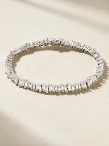 Suzanne Kalan 18-karat White Gold Diamond Tennis Bracelet | Thumbnail 1