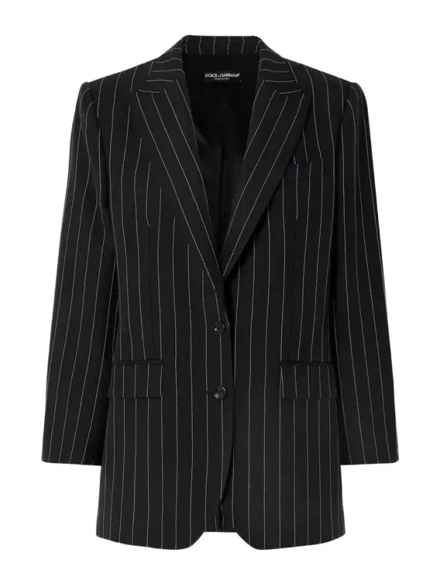 Pinstriped Wool-twill Blazer