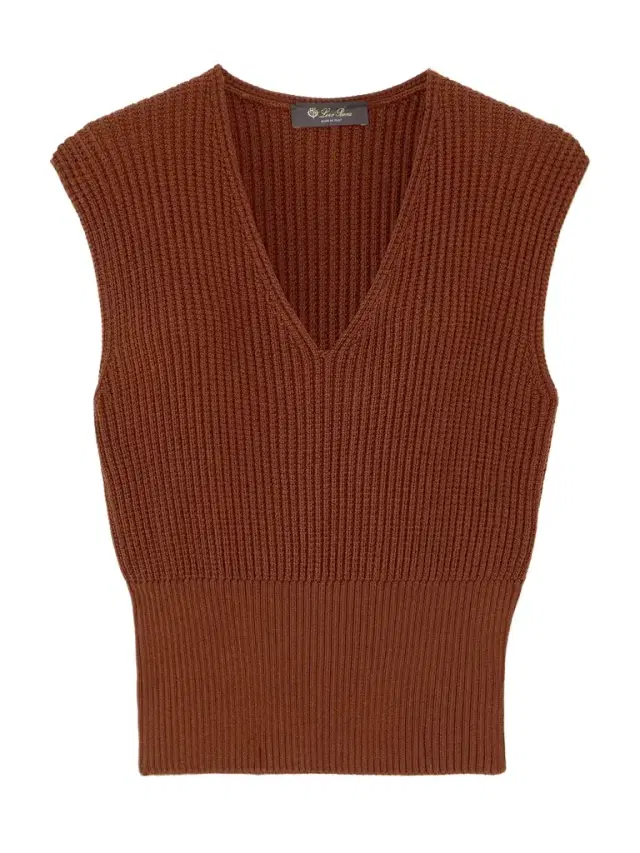 Loro Piana Ikeda Ribbed Silk And Cotton-blend Top