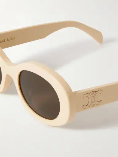 CELINE Eyewear Triomphe Oval-frame Acetate Sunglasses | Thumbnail 4