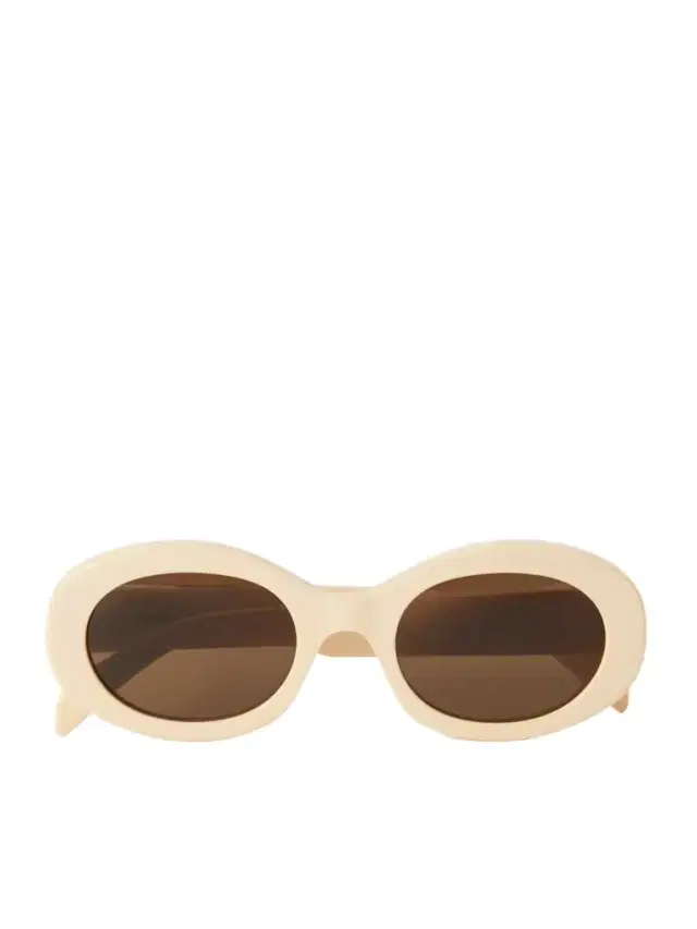 CELINE Eyewear Triomphe Oval-frame Acetate Sunglasses