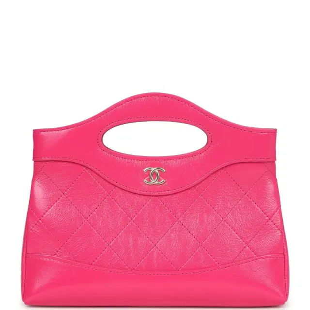 Chanel Pre-owned Chanel Nano 31 Shopper Hot Pink Shiny Aged Calfskin Gold Hardware