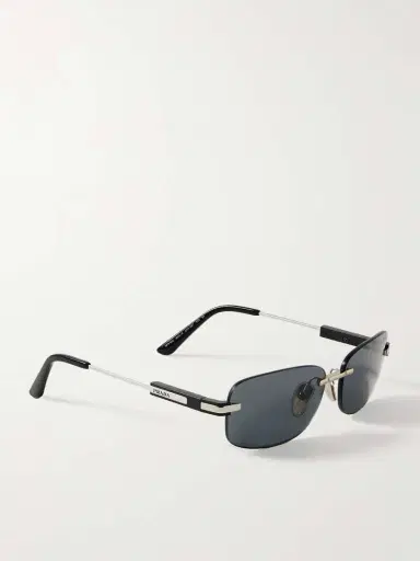 PRADA EYEWEAR Rimless Rectangle-frame Silver And Gold-tone And Acetate Sunglasses | Thumbnail 3 PRADA EYEWEAR Rimless Rectangle-frame Silver And Gold-tone And Acetate Sunglasses | Thumbnail 3