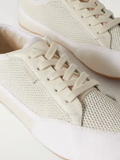 The Row Bonnie Leather-trimmed Suede, Mesh And Canvas Sneakers | Thumbnail 4 The Row Bonnie Leather-trimmed Suede, Mesh And Canvas Sneakers | Thumbnail 4