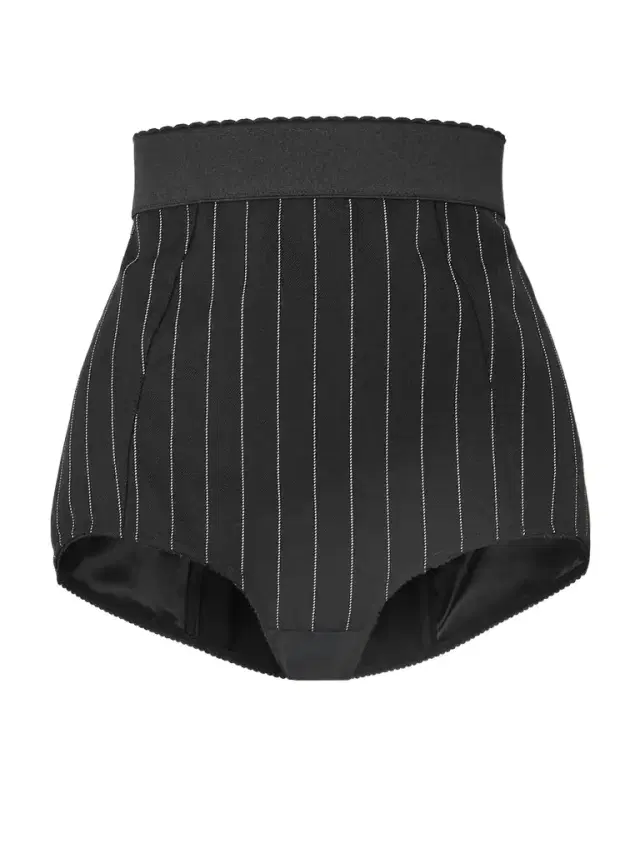 Pinstriped Wool-blend Twill Shorts