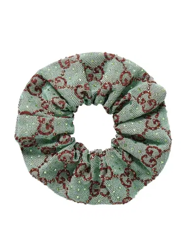 Gucci Crystal-embellished Canvas-jacquard Scrunchie | Thumbnail 1 Gucci Crystal-embellished Canvas-jacquard Scrunchie | Thumbnail 1