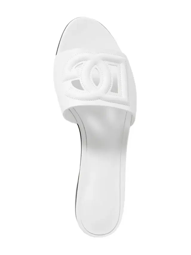 Bianca Cutout Leather Slides