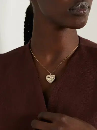 Sydney Evan Icon Wallpaper Heart 14-karat Gold Diamond Necklace | Thumbnail 2 Sydney Evan Icon Wallpaper Heart 14-karat Gold Diamond Necklace | Thumbnail 2