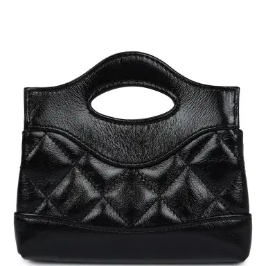 Chanel Chanel Micro 31 Shopper Black Shiny Lambskin Light Gold Hardware | Thumbnail 4 Chanel Chanel Micro 31 Shopper Black Shiny Lambskin Light Gold Hardware | Thumbnail 4