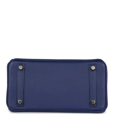 HERMÈS Hermes Birkin 25 Bleu Saphir Taurillion Novillo and Bleu Marine Matte Alligator Touch Rose Gold Hardware | Thumbnail 6