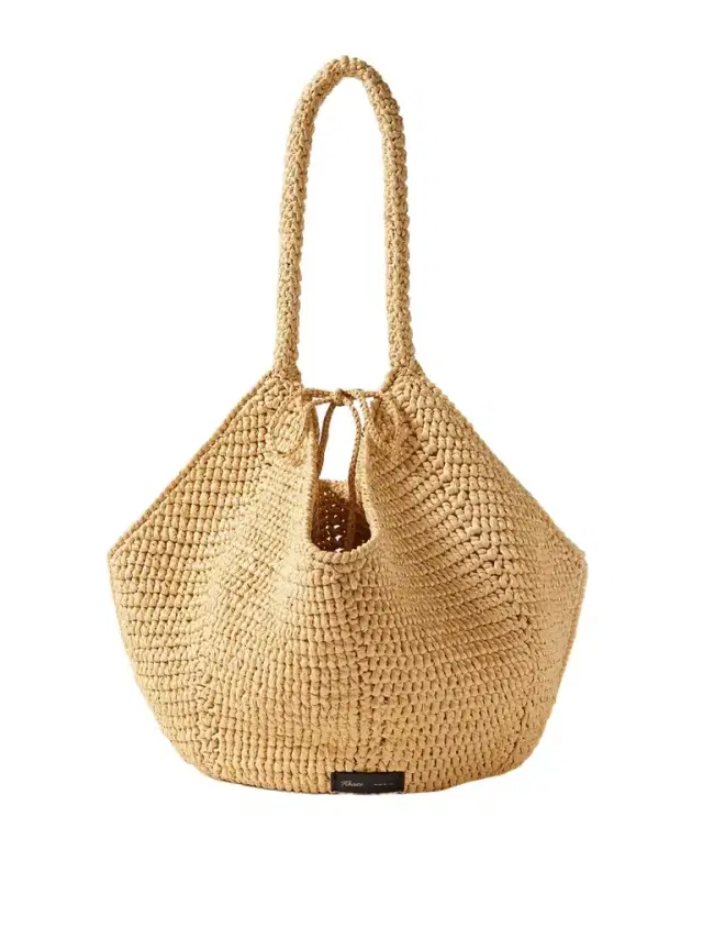 Lotus Medium Raffia Tote