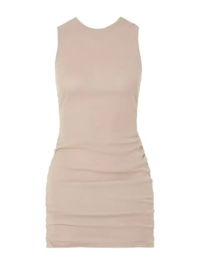 Ruched Stretch-tulle Mini Dress