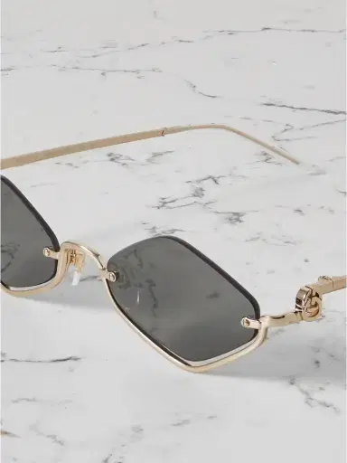 Gucci Eyewear Hexagon-frame Gold-tone Sunglasses | Thumbnail 3 Gucci Eyewear Hexagon-frame Gold-tone Sunglasses | Thumbnail 3