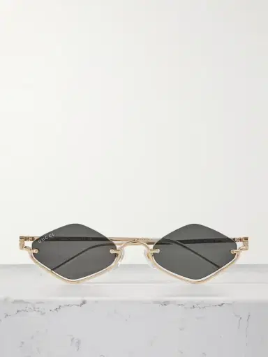 Gucci Eyewear Hexagon-frame Gold-tone Sunglasses | Thumbnail 4 Gucci Eyewear Hexagon-frame Gold-tone Sunglasses | Thumbnail 4