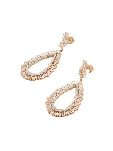 Suzanne Kalan 18-karat Rose And White Gold Diamond Earrings | Thumbnail 1