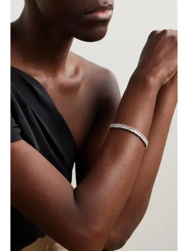 Suzanne Kalan 18-karat White Gold Diamond Bracelet | Thumbnail 2 Suzanne Kalan 18-karat White Gold Diamond Bracelet | Thumbnail 2