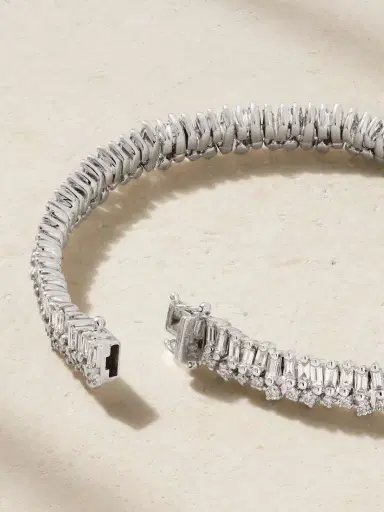Suzanne Kalan 18-karat White Gold Diamond Bracelet | Thumbnail 3 Suzanne Kalan 18-karat White Gold Diamond Bracelet | Thumbnail 3