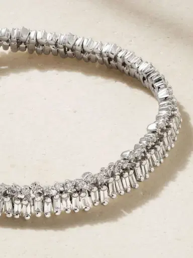 Suzanne Kalan 18-karat White Gold Diamond Bracelet | Thumbnail 4 Suzanne Kalan 18-karat White Gold Diamond Bracelet | Thumbnail 4
