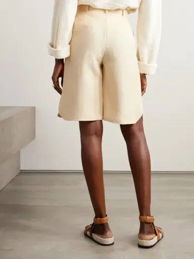 Loro Piana Pleated Linen Straight-leg Shorts | Thumbnail 4 Loro Piana Pleated Linen Straight-leg Shorts | Thumbnail 4