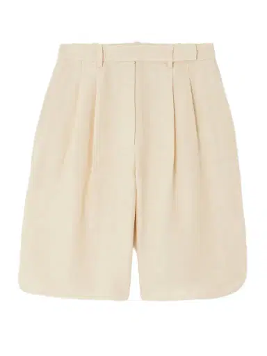 Loro Piana Pleated Linen Straight-leg Shorts | Thumbnail 1 Loro Piana Pleated Linen Straight-leg Shorts | Thumbnail 1